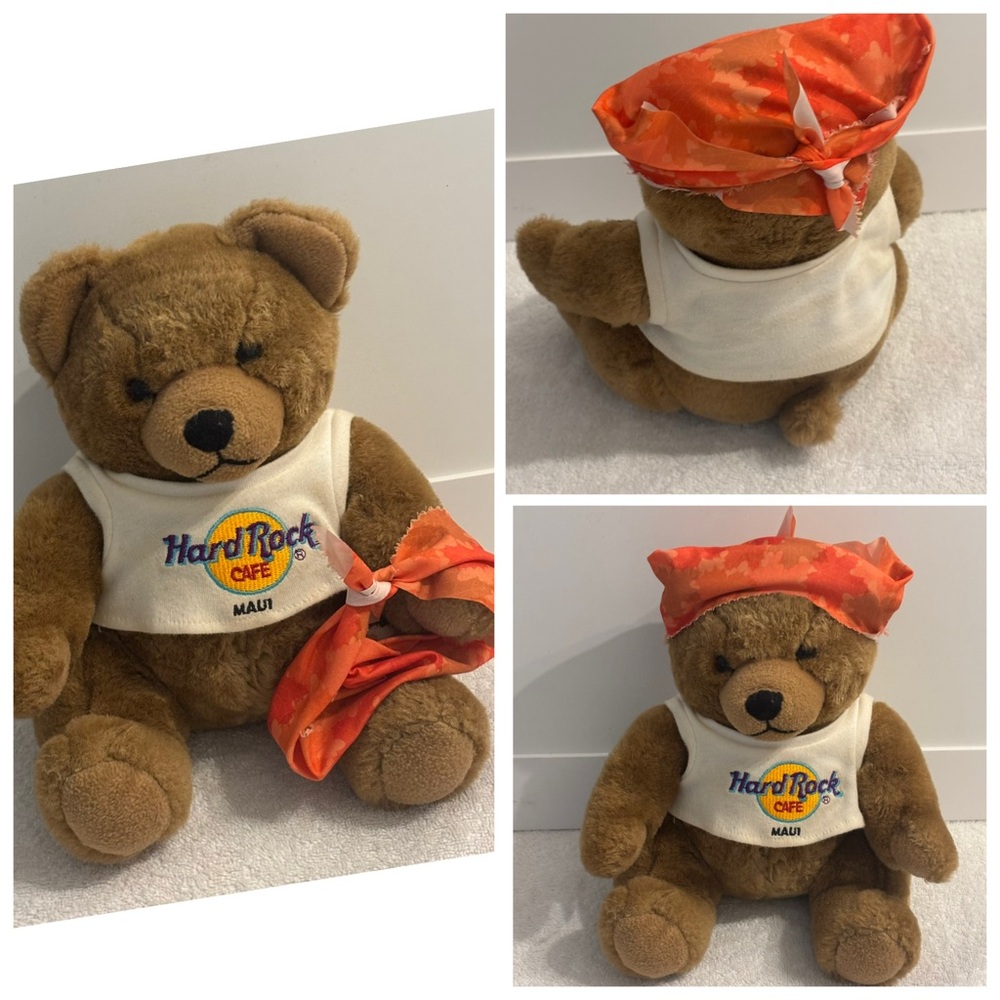 Vintage 90’s Collectors Item Hard Rock Cafe Plush Maui Bear